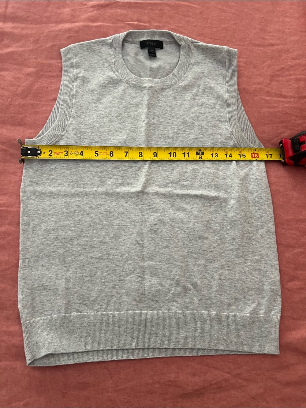 J. Crew Light Gray Sleeveless Cotton Blend Sweater Shell - Picture 10 of 10